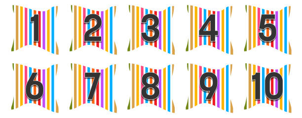 istock One To Ten Collection Colorful Stripes Isolated 1420100354