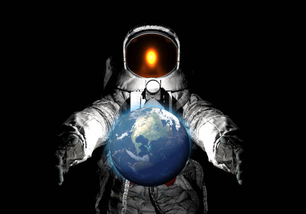istock astronaut and Earth of North America 1420104676