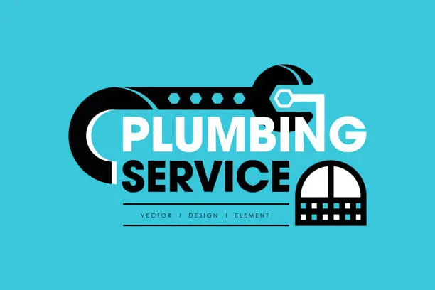 Vector illustration of Home Plumbing Service Repair Vector Icon