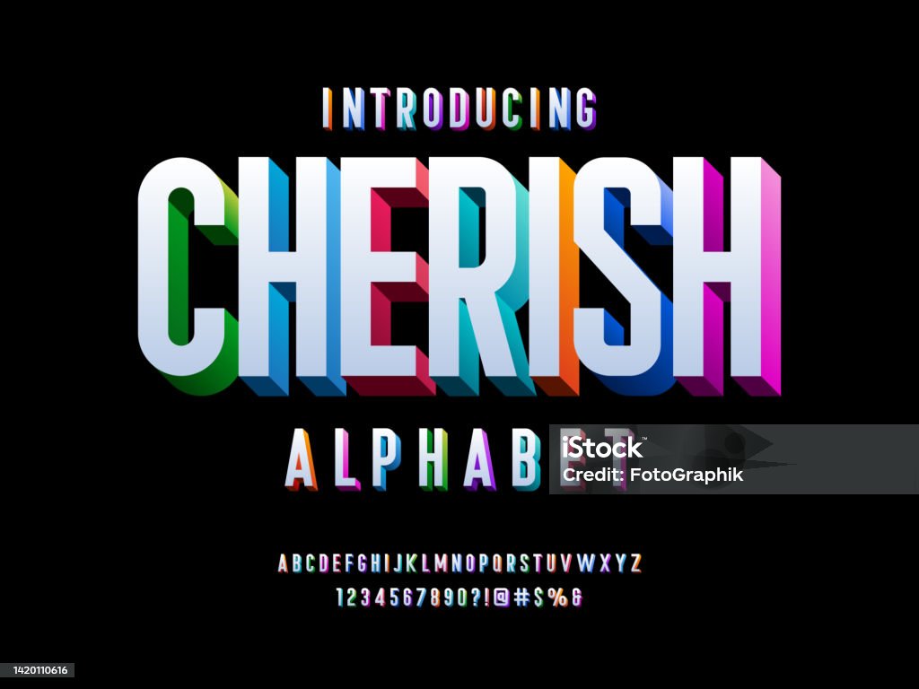 Colorfull Font Colorful Font Stock Illustration - Download Image Now - Alphabet, Art ...