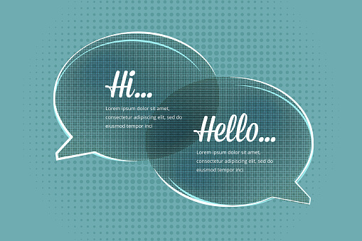 Speech bubble and blank template. Vector illustration