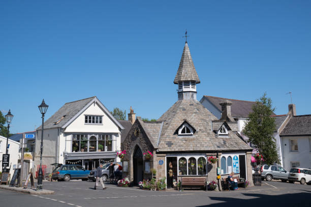 Summer sunshine was enjoyed by visitors to the beautiful Dartmoor town of Chagford Devon England on Thursday 25th August 2022