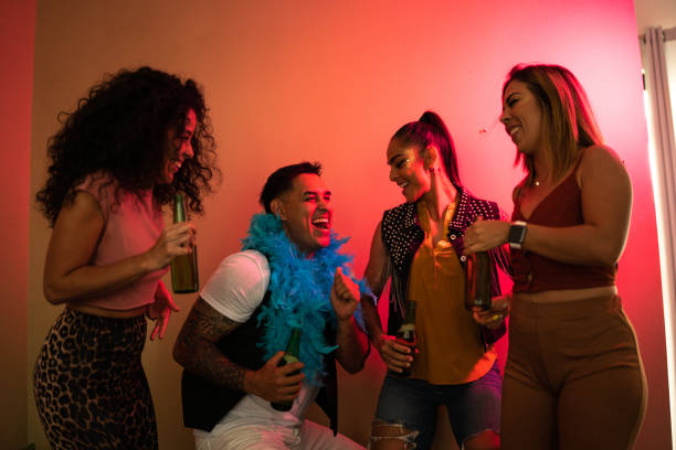 istock Friends dancing and having fun at a party 1420117367