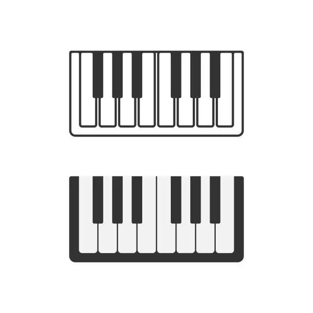 Vector illustration of Piano Icon.