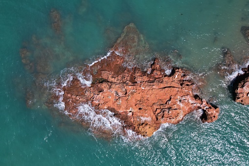 Drone photo of the coastline at Broome Western Australia