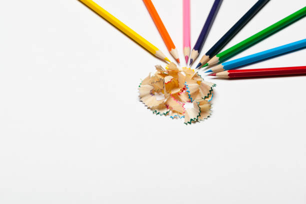Girl Use A Pencil Sharpener