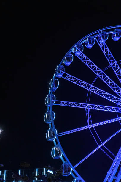 istock Ferries Wheel with colorful lights in dark sky 1420135118