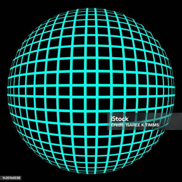 3d Sphere Grid Square Theme And Optical Effects With Clipping Path ...