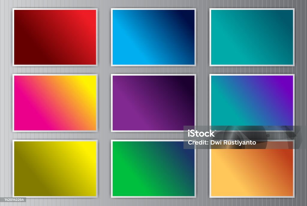 Gradient Color Background Variations Set Stock Illustration - Download ...