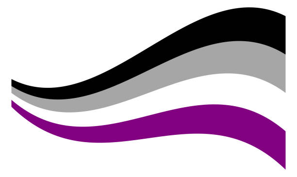illustrazioni stock, clip art, cartoni animati e icone di tendenza di asexual pride bandiera ondulata diritti umani - asexual reproduction
