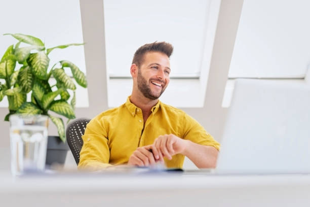 istock Successful businessman having online meeting at the office 1420144531