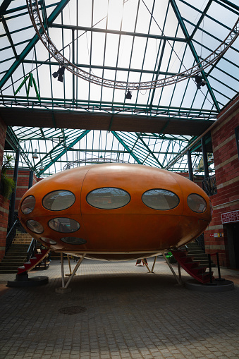 May 2, 2022: Les Puces de Paris (Marche aux Puces), Saint Ouen, this flea market is the largest antiques market in the world and fifth most visited sight in France. 

A Futuro house, or Futuro Pod, is a round, prefabricated house designed by Finnish architect Matti Suuronen, of which fewer than 100 were built during the late 1960s and early 1970s.