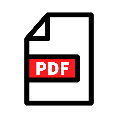 PDF File Icon. Electronic document icon. pdf extension file. Editable vector.