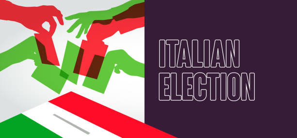 ilustraciones, imágenes clip art, dibujos animados e iconos de stock de elecciones italianas - italy voting politics political party