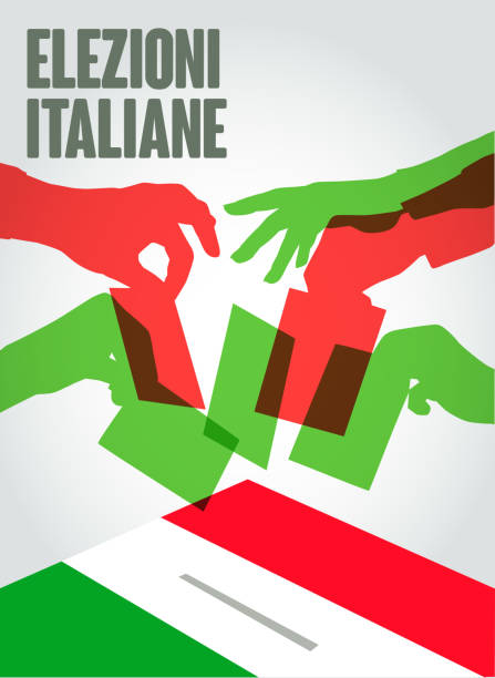 итальянские выборы - italy voting politics political party stock illustrations