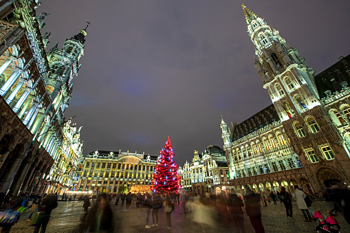 Grand Place square in Christmas time