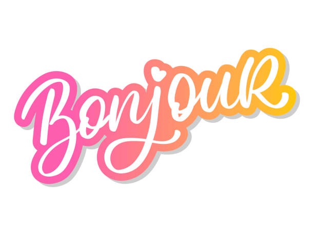 90+ Word Hello In French Bonjour Illustrations, Royalty-Free Vector ...