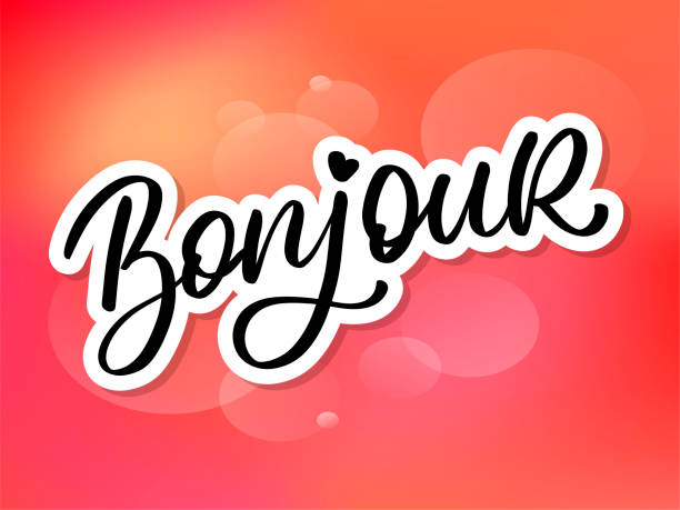 90+ Word Hello In French Bonjour Illustrations, Royalty-Free Vector ...