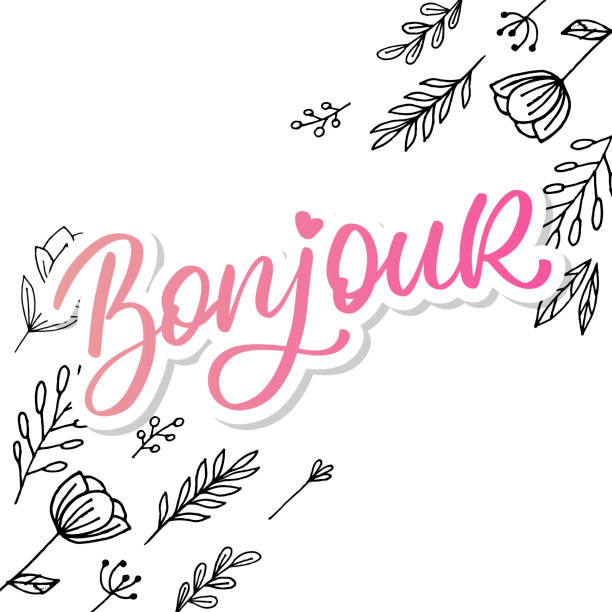 80+ Word Hello In French Bonjour Illustrations, Royalty-Free Vector ...
