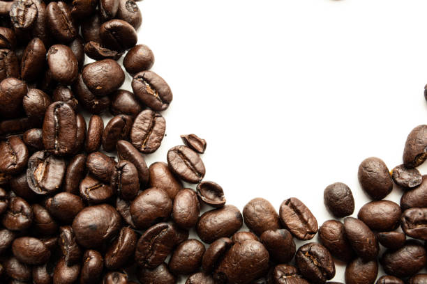 Free Stock Photo of A Pile of Coffee Beans on a White Background ...