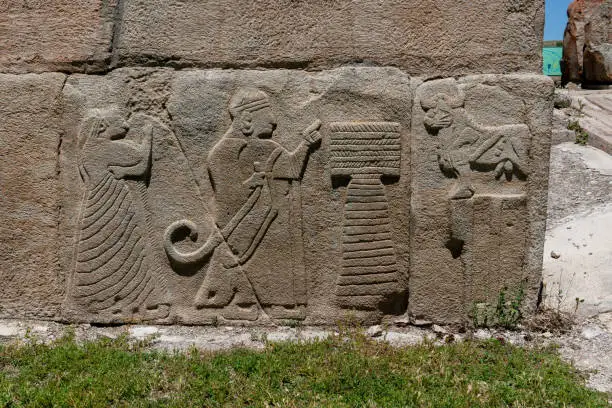 Photo of Some orthostats in Alacahoyuk archaeological site, Corum, Turkey