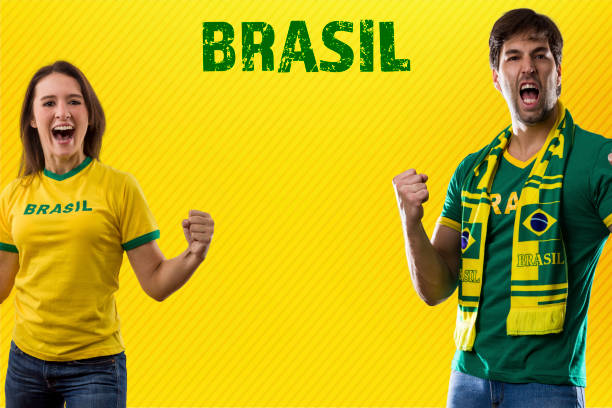 istock Brazilian Fans, couple Celebrating 1420160054