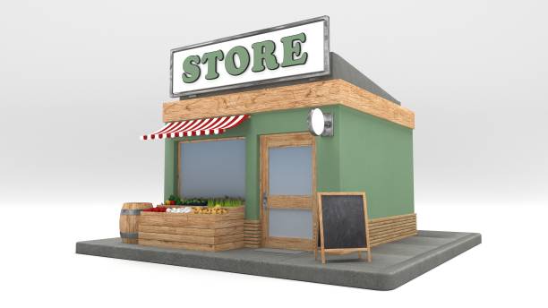istock 3D Cartoon Shop Keeper Character 1420164295