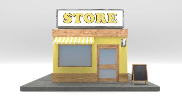 istock 3D Cartoon Shop Keeper Character 1420164371