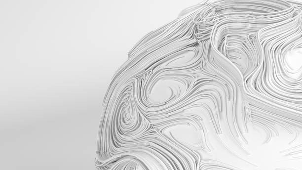 istock Abstract geometric wavy folds background 1420164605