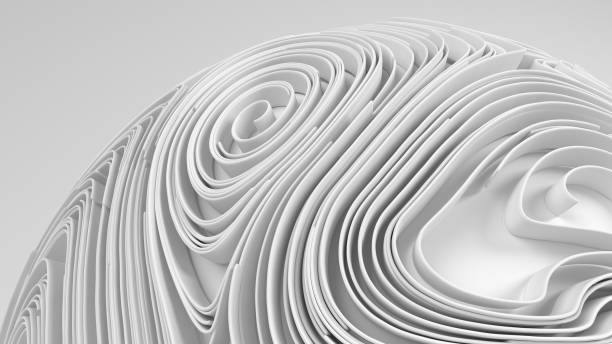 istock Abstract geometric wavy folds background 1420165211