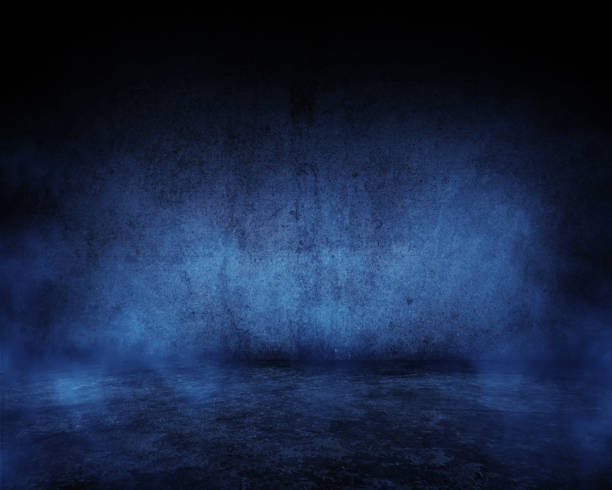 istock 3D dark concrete grunge interior with smoke 1420165420