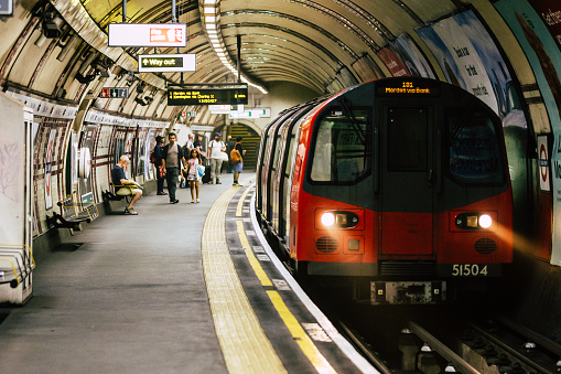 London, United Kingdom - May 28, 2023:  underground station Earls Court in London