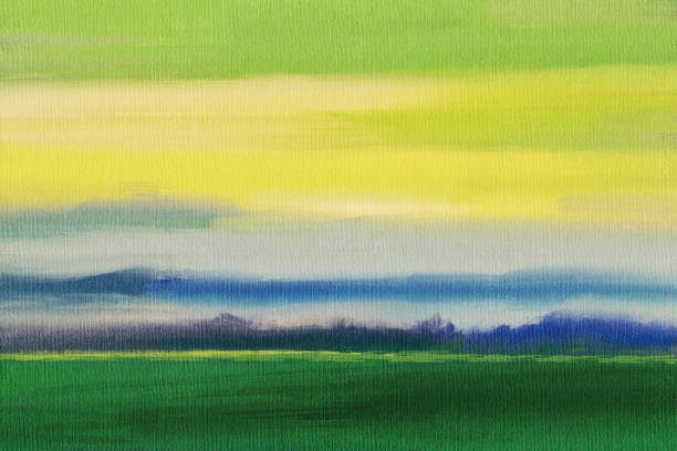 istock Abstract impressionism. Landscape. Modern painting.  Hand-drawn illustration. 1420175851