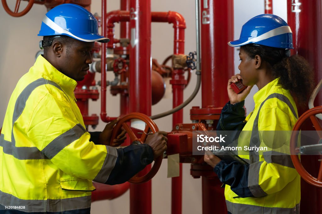 Sprinkles Engineer Team Of Engineer Or Technician Maintenance Checking Or Test System ...