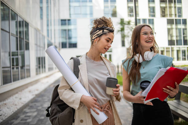istock Female college students after lecture 1420186242