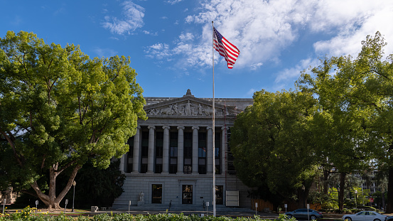 Buildings and Tower Bridge of the State Capitol of California