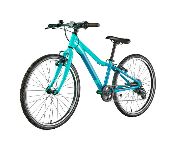 Bicycle blue sky isolated on white background with clipping path Bicycle blue sky isolated on white background with clipping path chainring stock pictures, royalty-free photos & images