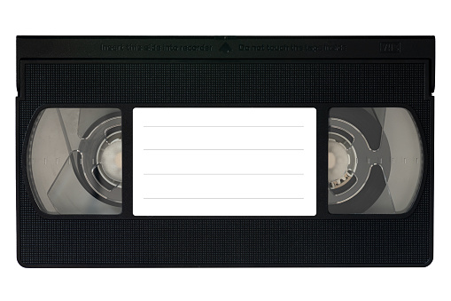 VHS video cassette from the front