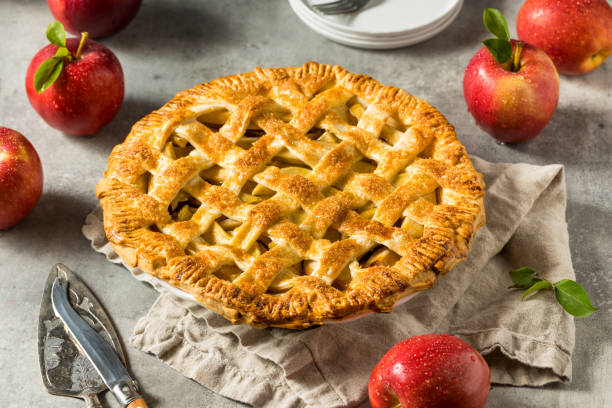 istock Homemade Sweet American Apple Pie 1420203641