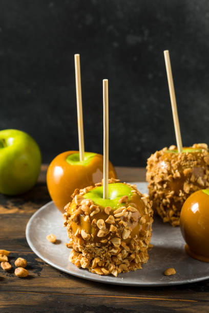 istock Homemade Halloween Candy Taffy Apples 1420203978