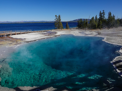 Black Pool Hot Spring, Yellowstone, on the shores of Yellowstone Lake.