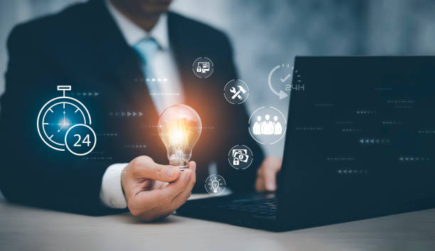 istock thinking and creative concept, Close up the light bulb and woman working on the desk, Creativity, and innovation are keys to success,  new idea and innovation with Brain and light bulbs,big data 1420220161