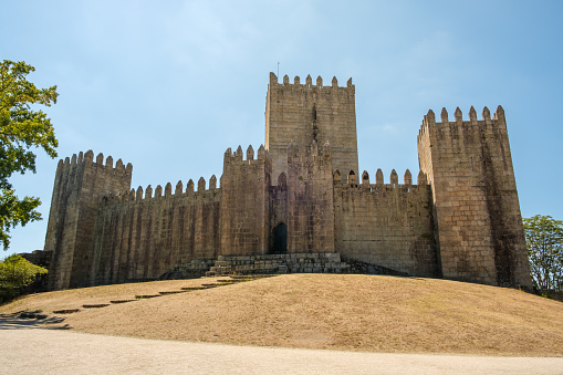 Geres, Portugal; August 31, 2022: General view of the castle of guimarães