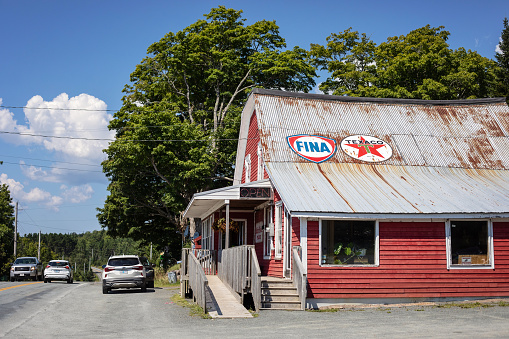 Earltown, Canada - August 21, 2022. The old general store in Earltown, Nova Scotia is a tourist attraction for the small town located just north of Truro.