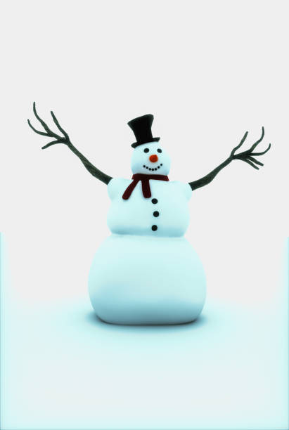 istock an isolated snowman against a white background (3d rendering) 1420238681
