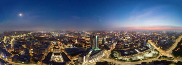 Leeds skyline during a summer sunrise