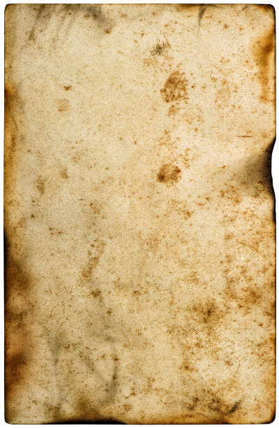 istock Used paper sheet Vintage photo frame isolated white background 1420248904