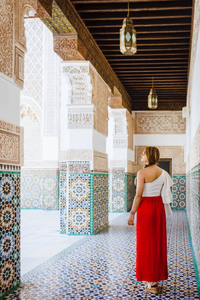 Woman in Moroccan palace