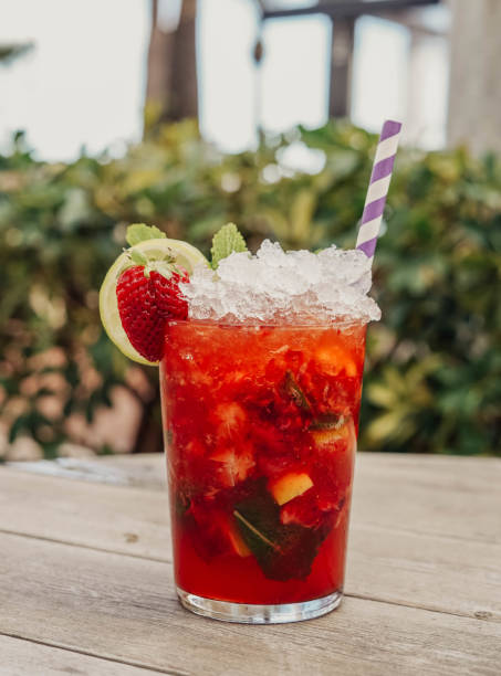 istock A strawberry Mojito made with rum, mint, sugar and lime 1420261537