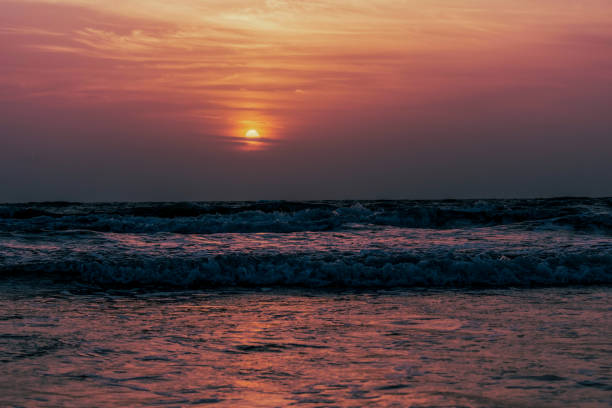 istock Gorgeous sunset view on the beach, Mangalore,India 1420268398